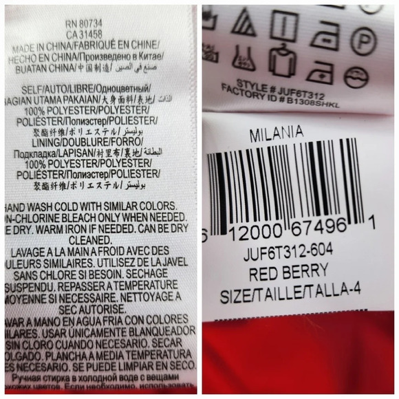 BCBGMAXAZRIA Milania Chain Link Red Berry Halter Maxi Dress Size 4 NWOT - Picture 11 of 15